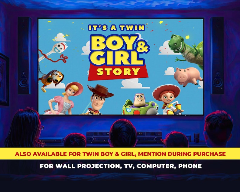 Toy Story Twin Boy and Girl Gender Reveal Video Announcement