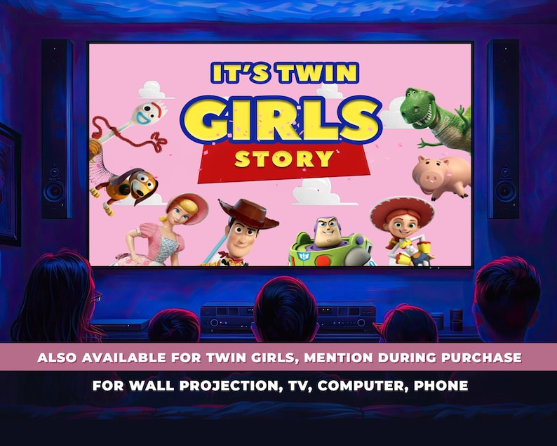 Toy Story Twin Girl Gender Reveal Video Announcement