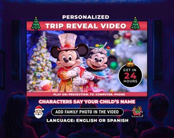Video zur Enthüllung der Weihnachtsreise, Überraschungsurlaubsankündigung, Disney World, Disneyland Paris