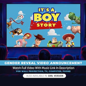 Film sulla rivelazione del sesso del bambino, Annuncio video sulla rivelazione del sesso del bambino, Video sulla rivelazione del sesso del bambino o della bambina di Toy Story, È un bambino