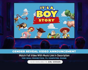 Gender Reveal Movie, Gender Reveal Video Announcement, Boy Gender Reveal Video, Toy Story Boy or Girl Gender Reveal, It&#39;s a Boy
