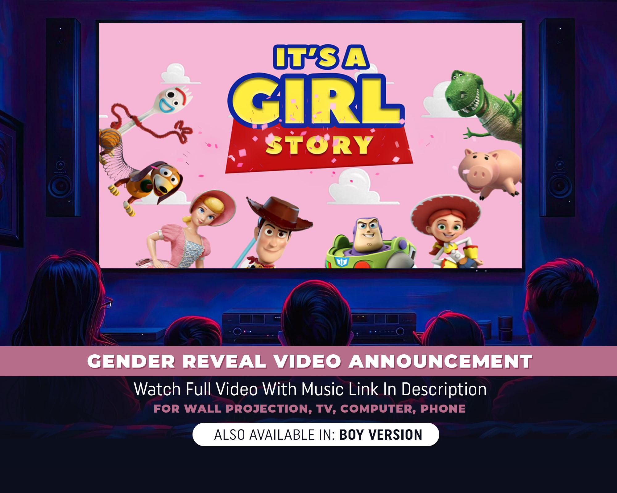 Gender Reveal Video announcement, Toy Story Gender Reveal Movie, Girl Gender Reveal Video, Boy or Girl Gender Reveal, It's a Girl