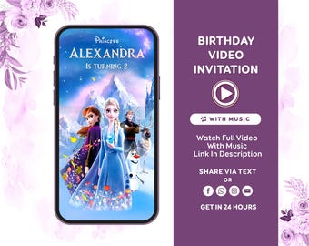 Frozen Birthday Invitation Frozen Invitation Princess invitation Frozen Party Invite Elsa Birthday Invitation Winter Snow Birthday