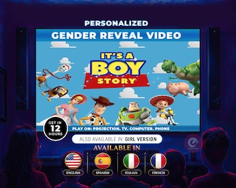 Toy Story Gender Reveal Video | Personalized Boy announcement movie