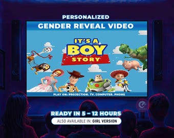 Toy Story Gender Reveal Video | Personalized Boy announcement movie