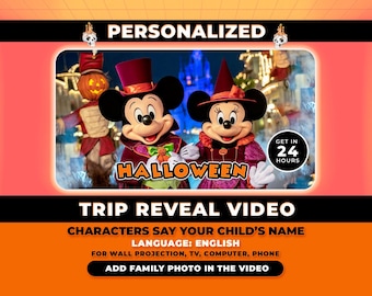 Halloween Trip Reveal Video | Personalized Message from Mickey & Minnie | Disney Vacation Announcement