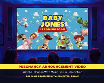 Video pregnancy announcement digital, Funny big news announcement, Unique announcement ideas, New mom announcement video with music sound