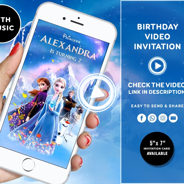Frozen Birthday Invitation Frozen Invitation Frozen Party Invite Elsa Birthday Invitation  Winter Snow Birthday Girl Birthday