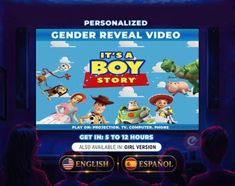 Toy Story Gender-Reveal-Video | Personalisierter Ankündigungsfilm für einen Jungen