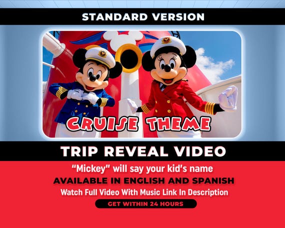 Personalized Surprise Cruise Trip Reveal Video, Custom Message from Mickey & Minnie, Surprise Trip Reveal Video, Magical Trip Reveal