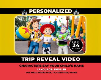 Vídeo sorpresa personalizado del viaje de Toy Story / Anuncio de vacaciones de Woody y Buzz