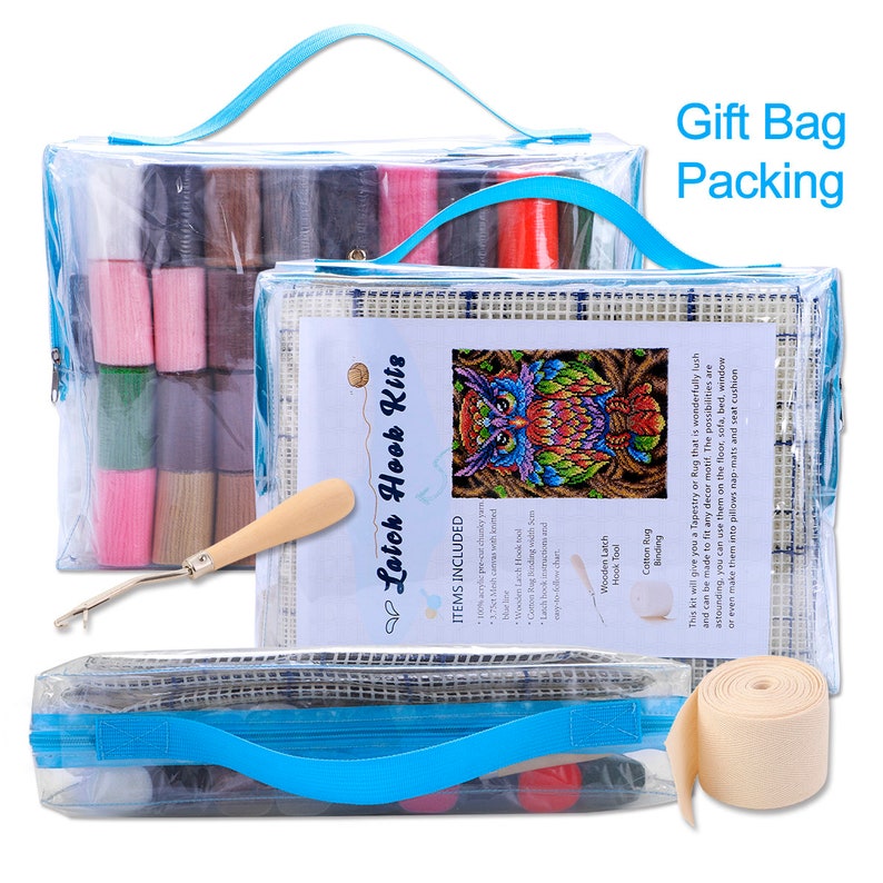 Latch Hook Rug Kits Horses Seat Cushion DIY Carpet Rug Chunky Etsy