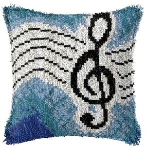 43x43cm Latch Hook Cushion Flowers Pre-Printed Canvas Acrylic Yarn Pillow Case Crochet Cushion Hobby & Crafts