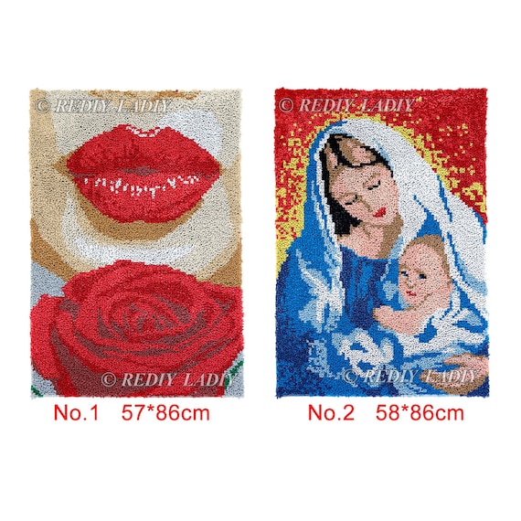 Rose Woman Tapestry Kits Latch Hook Rug Kits Carpet Embroidery