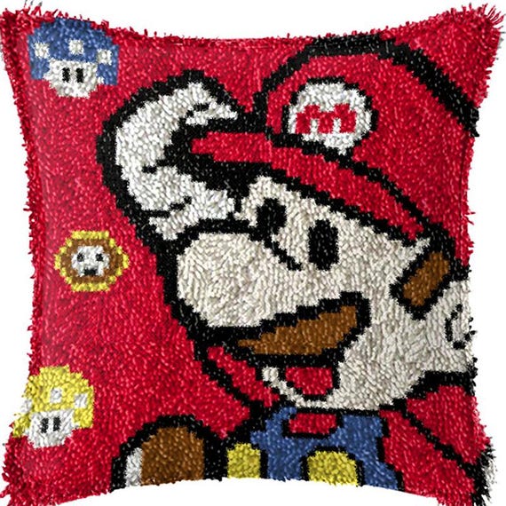 Latch Hook Pillow Kit Rug Kit For Adults, Beginners And Kids - Design