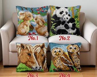 Owl Latch Hook Pillow Kit (43x43cm)