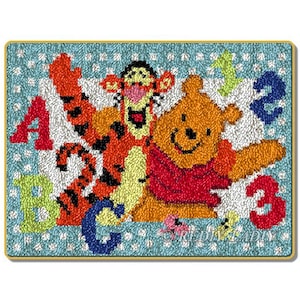Knüpfhaken Teppich Kits Cartoon Bär Plüsch Bodenmatte Vorbedruckte Leinwand rutschfeste Teppichrücken DIY handgemachtes Teppichhandwerk
