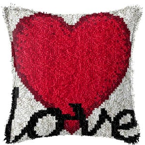 43x43cm Latch Hook Cushion Rainbow and Sunshine Pre-Printed Color Canvas Acrylic Yarn Pillow Case Crochet Cushion Arts & Crafts