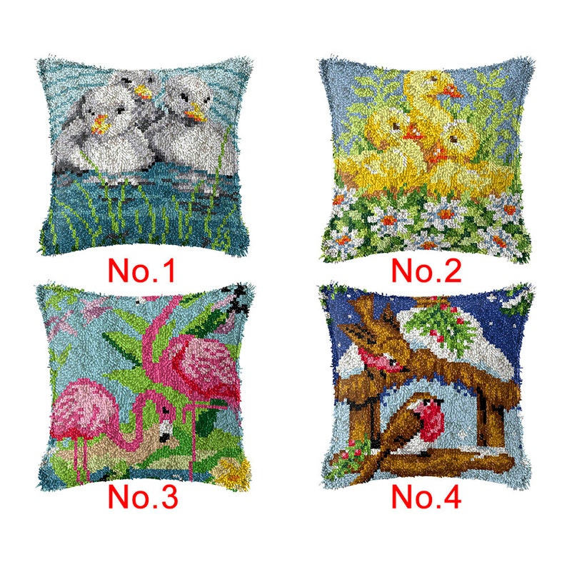 Bird Of Flowers Latch Hook Kits, Large Latch Hook Rug Kit For Adults