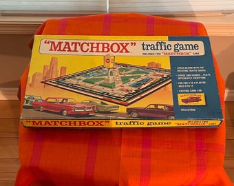 Vintage Matchbox Traffic Board Game, circa 1968 Made in USA Lesney Products