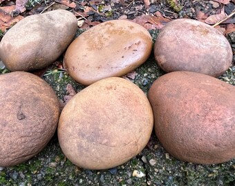 Bags of 6,  Natural Smooth River Rocks for Painting, Aquariums, Terrariums +++ Take Your Pick!