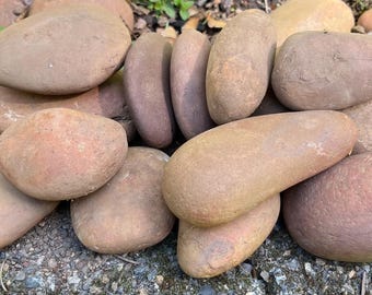 BAKERS DOZEN (13) Natural Smooth River Rocks for Painting, Aquariums, Terrariums plus much more