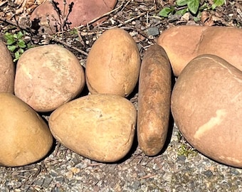 Bags of 8, Natural Smooth River Rocks for Painting, Terrariums, Aquariums +++