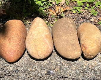 Bags of 4, Natural Smooth River Rocks for Painting, Aquariums, Terrariums +++ Take Your Pick!