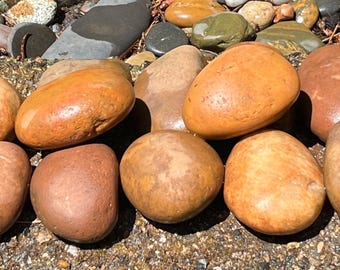 Bags of 12,  Natural Smooth River Rocks for Painting, Aquariums, Terrariums +++ Take Your Pick!