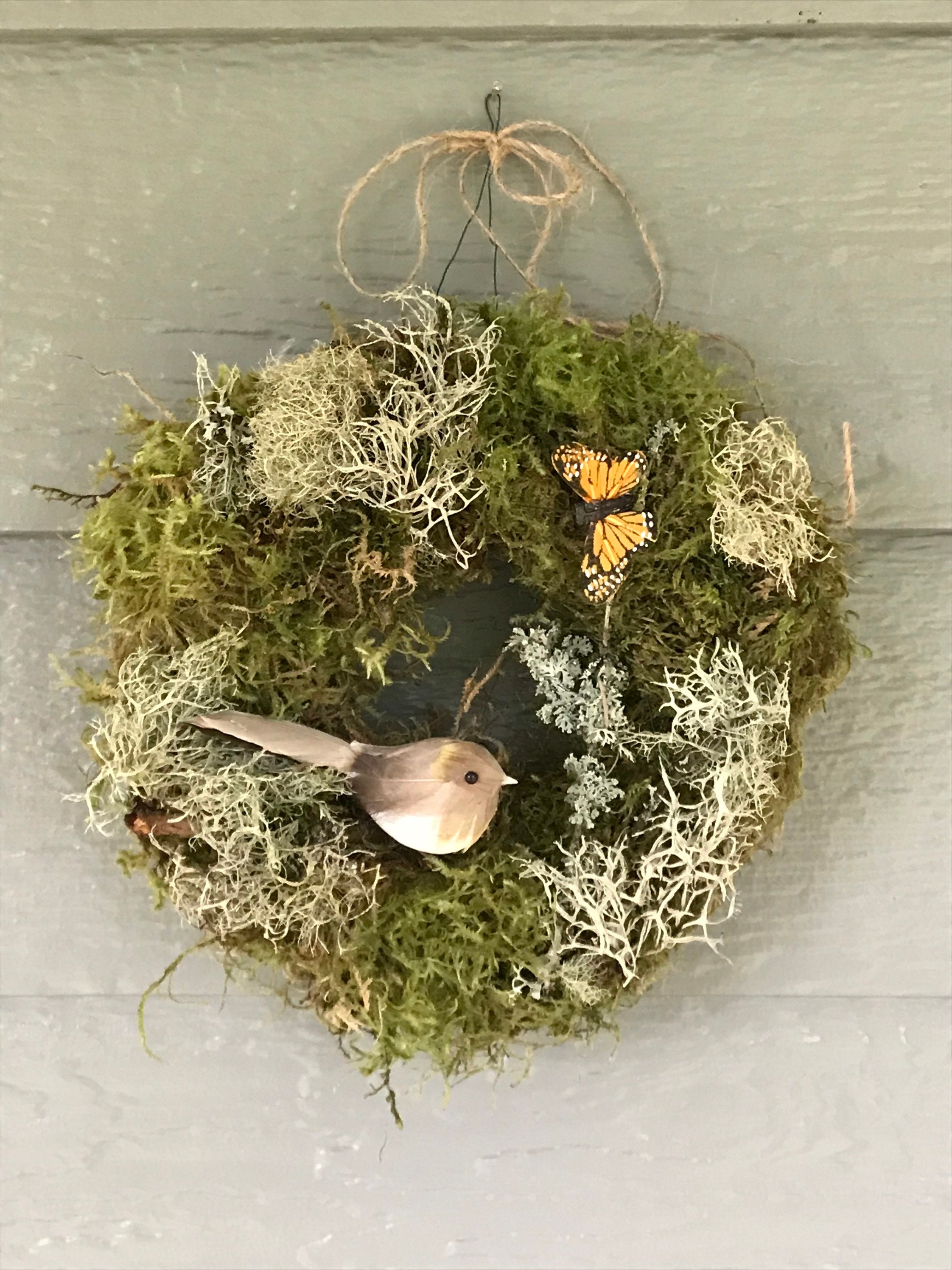 Easy DIY Dried Moss & Lichen Wreath Kit - 2 Sizes