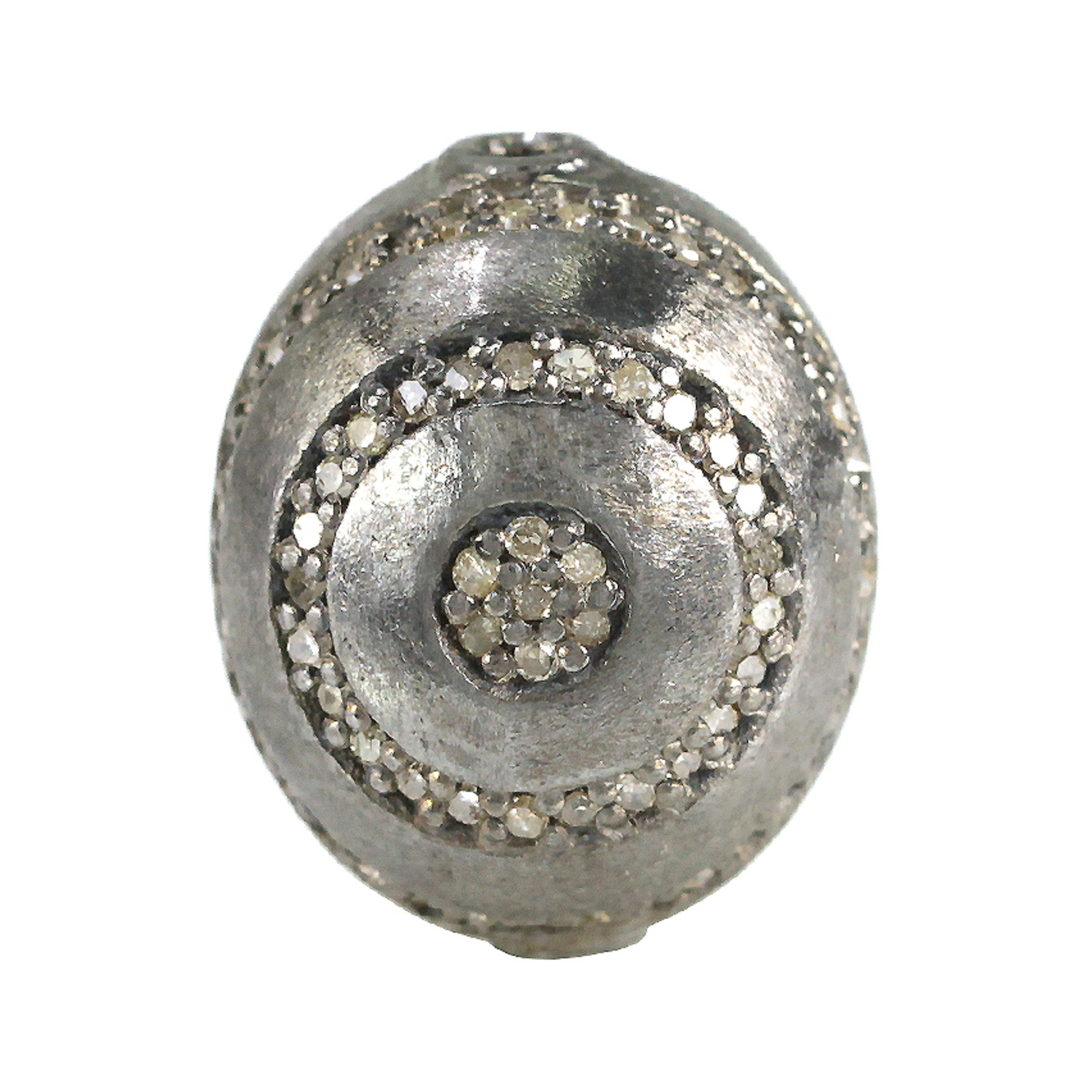 Victorian Egg Shape Diamond Beads 925 Silver Diamond Beads Etsy