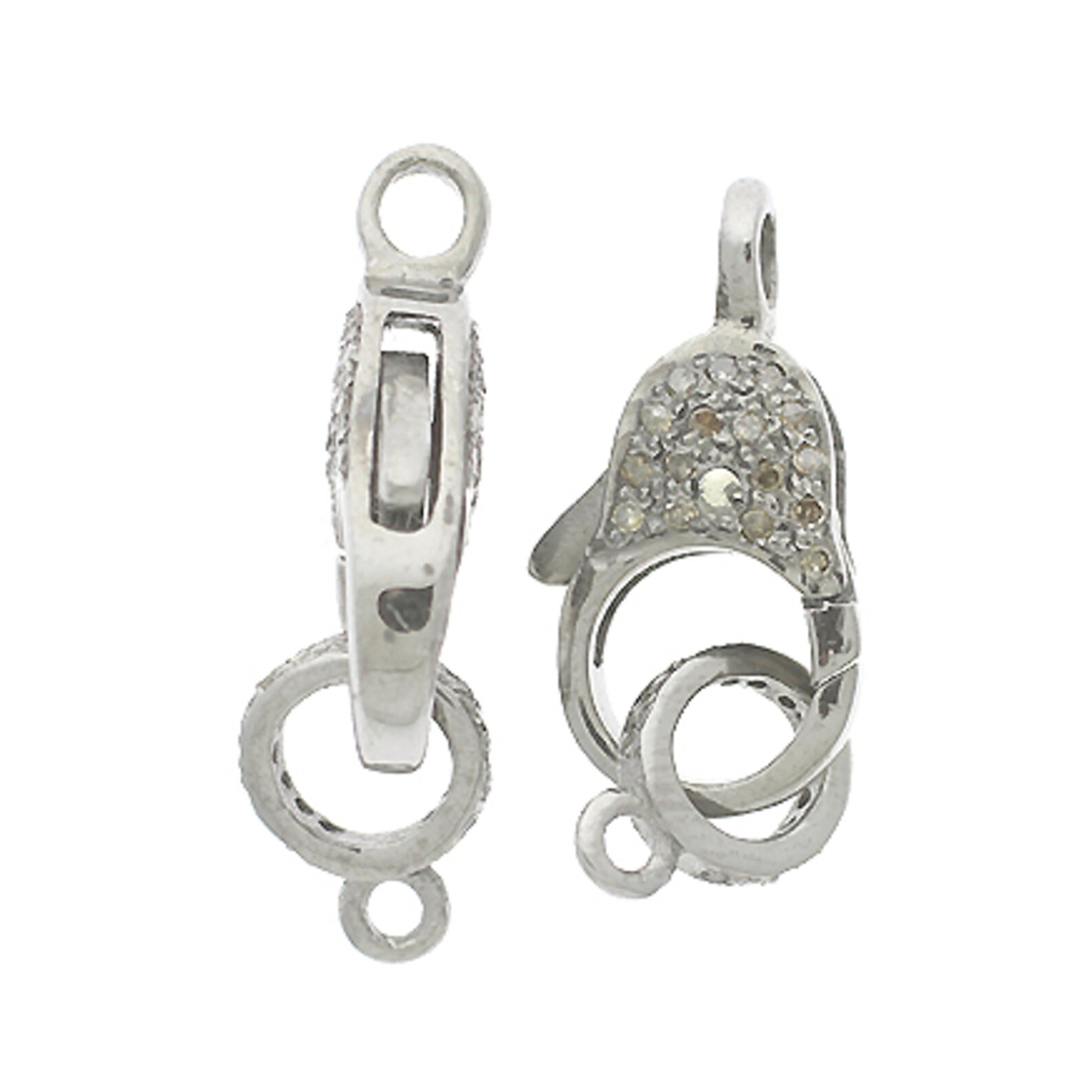 Diamond Lock Clasp925 Sterling Silver FindingsPave Etsy