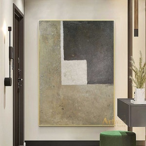Large Abstract Oil Painting: Modern Minimalist Wall Art