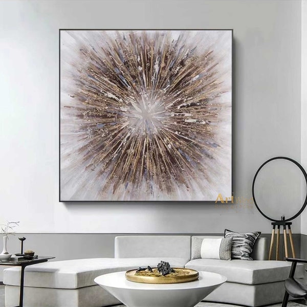 Brown and Gray Abstract Art Etsy