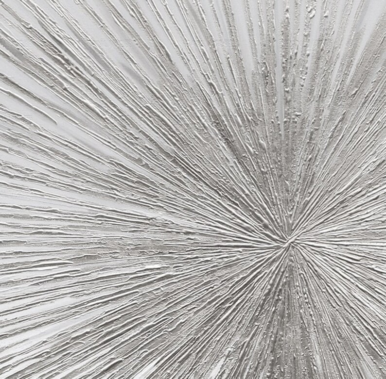 Silver Leaf Art Abstract Painting Large Abstract Etsy