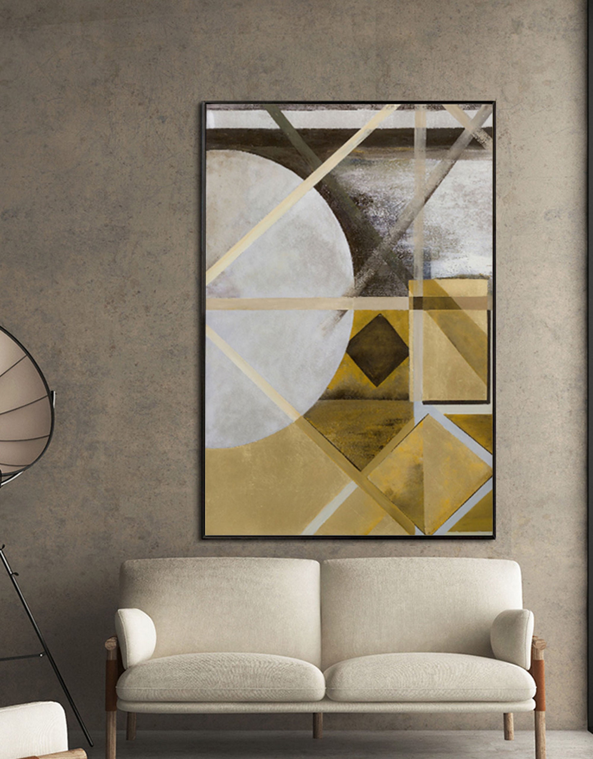 Extra Large Wall Art Gold Canvas Abstract Painting Huge Etsy