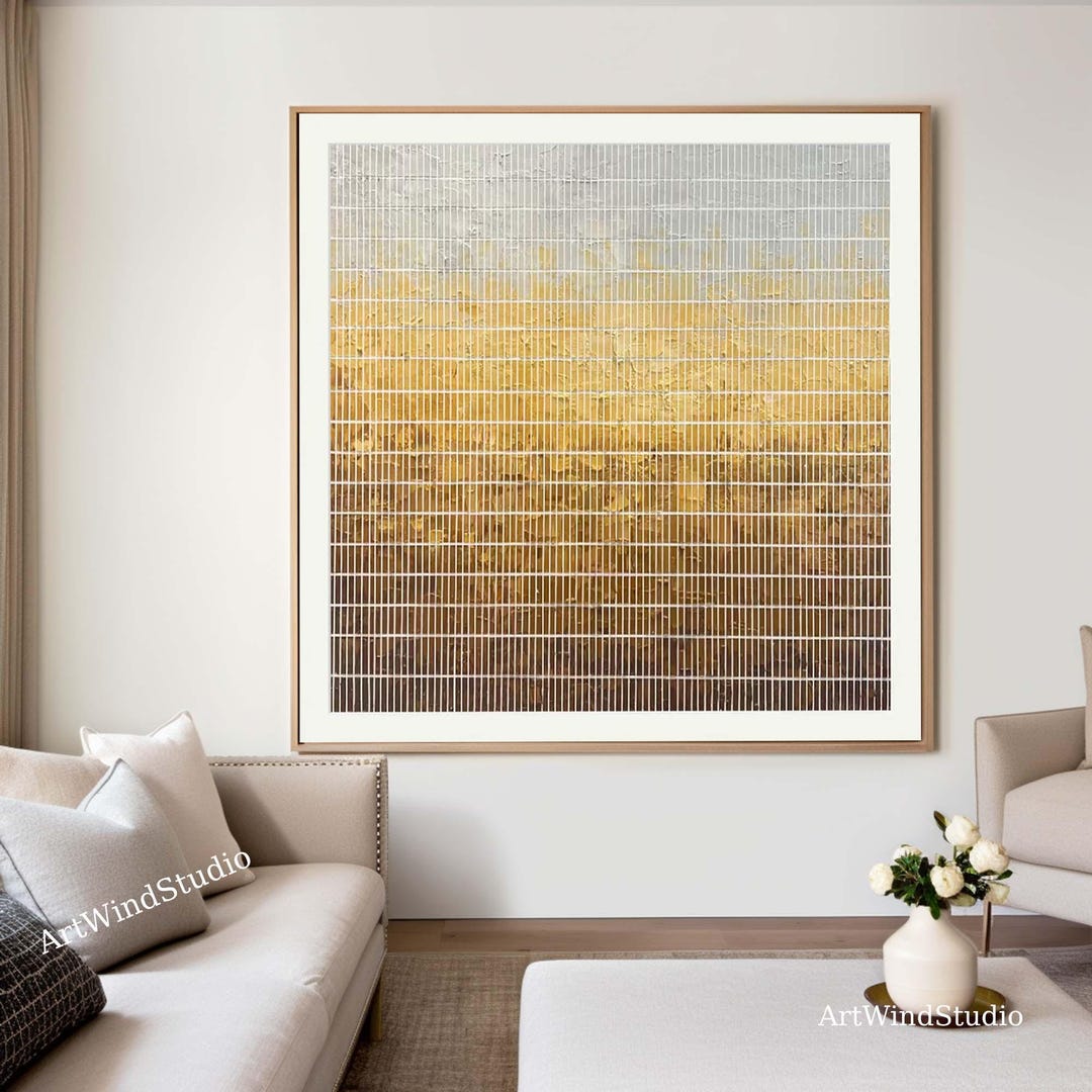 Large Gold Abstract Wall Art Original Heavy Textured Painting ...