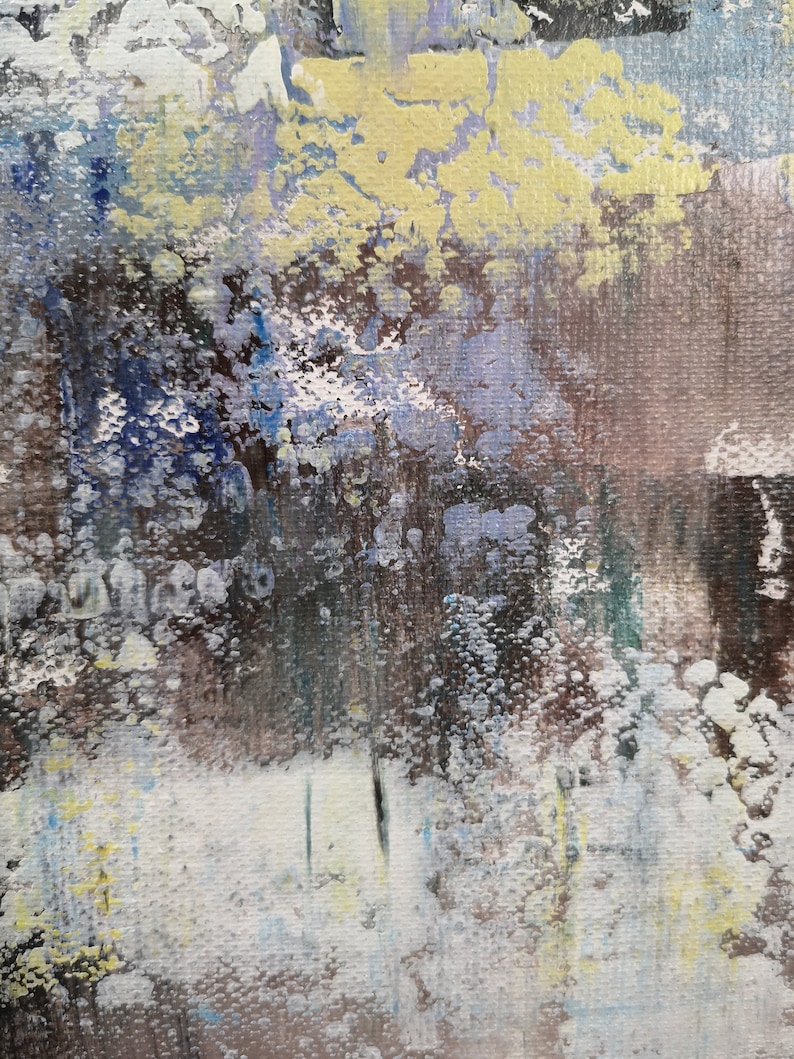 Extra Large Yellow Painting Black and White Art Vertical Etsy