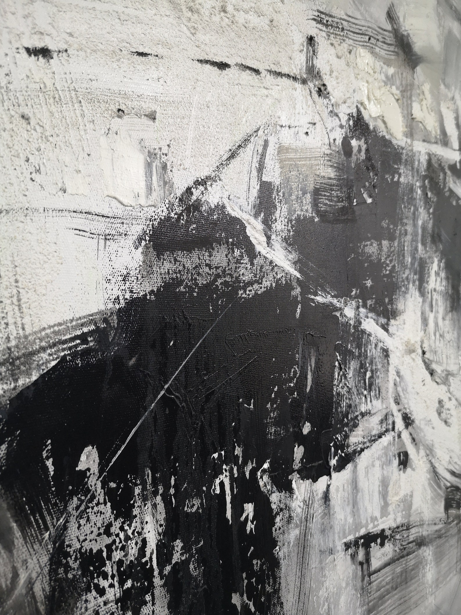 black grey white art
