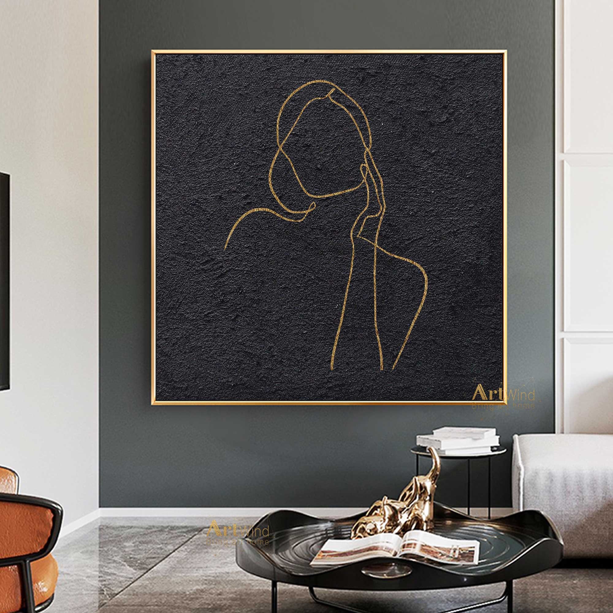 canvas painting butt