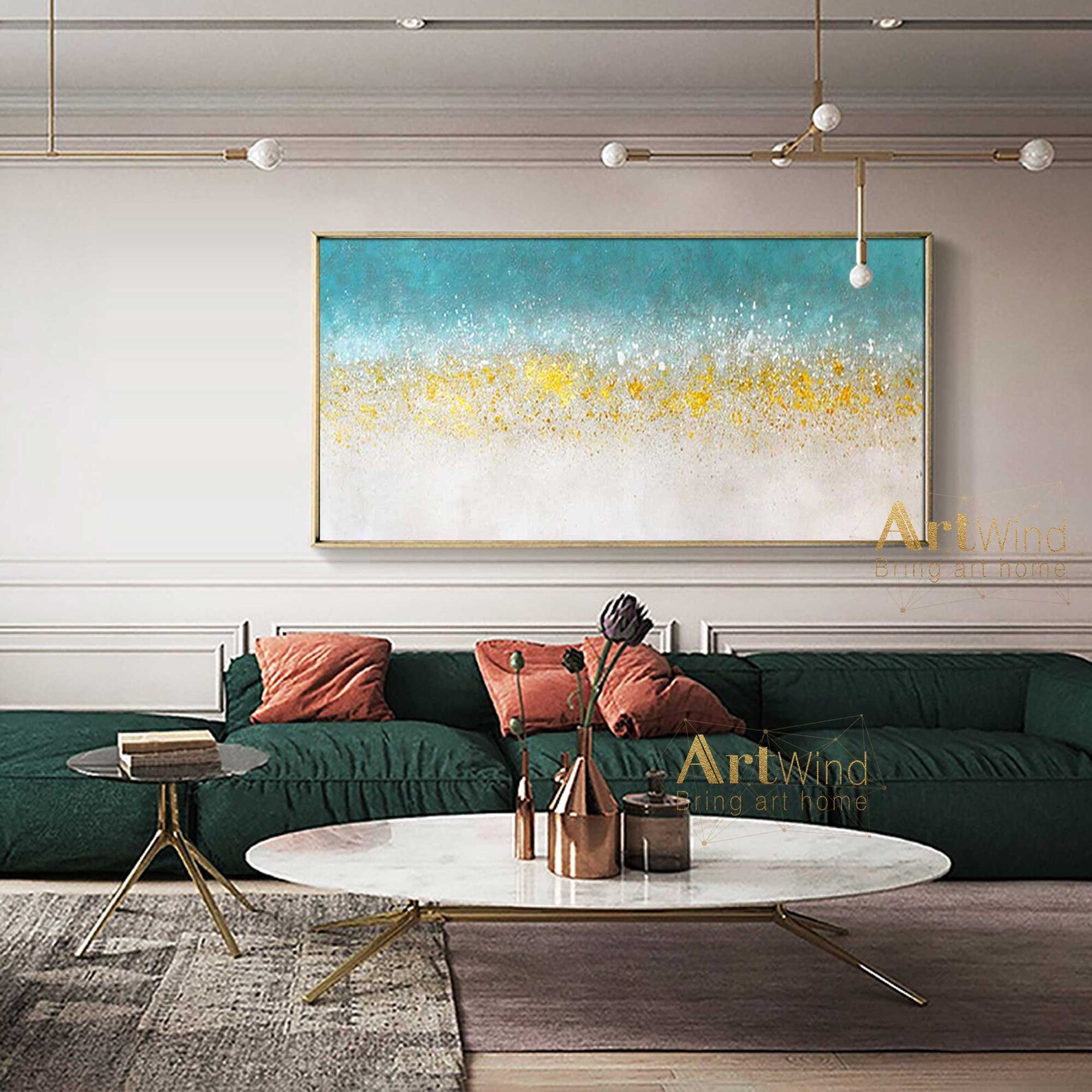 Beach Painting Modern Decor Original Art Contemporary Art Etsy