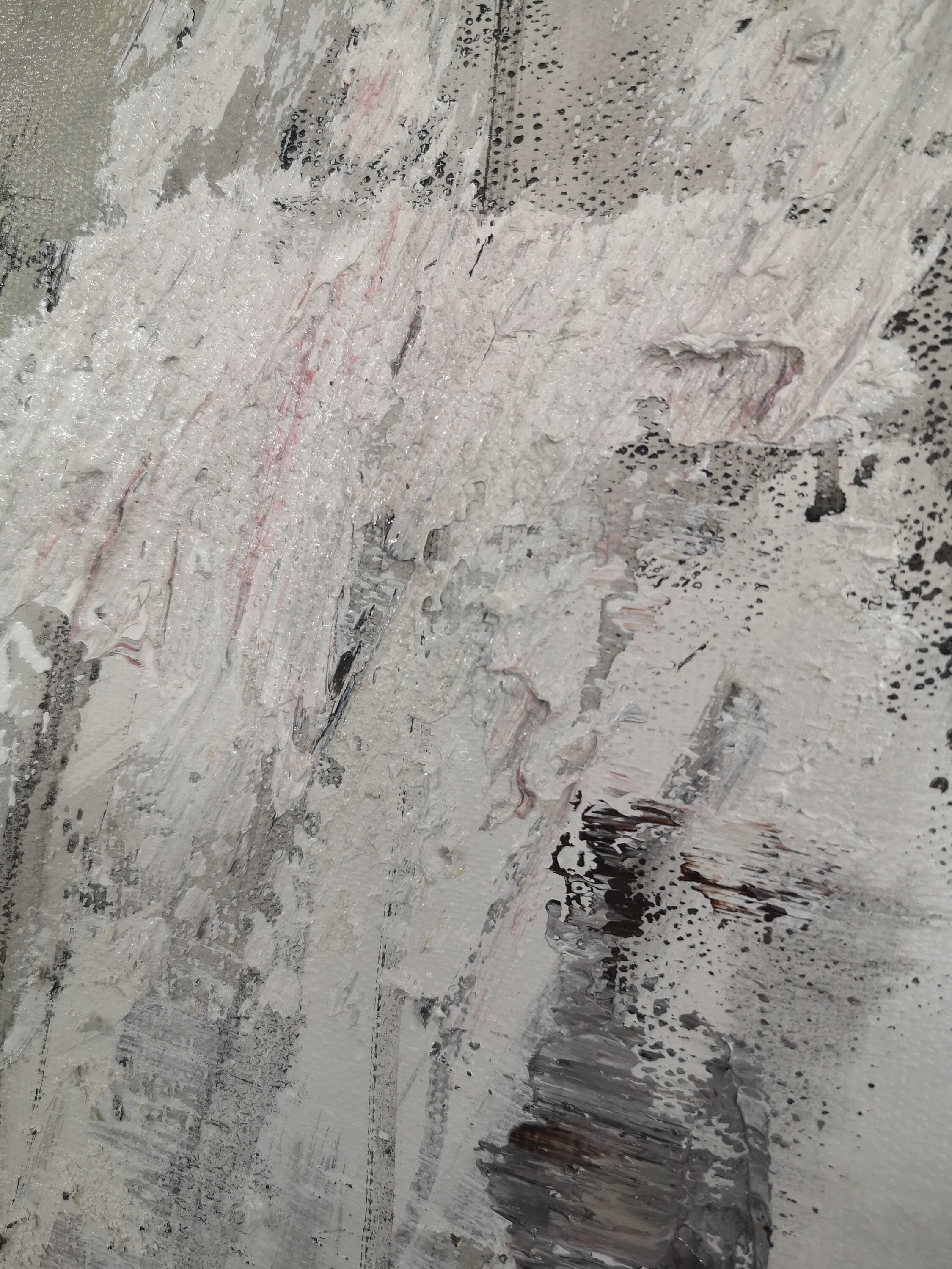 Large Original Abstract Painting Grey Painting Black And White Etsy