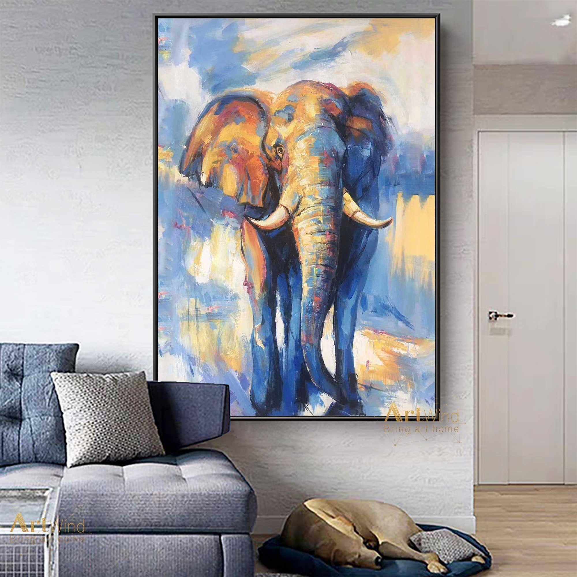 bild leinwand elefant