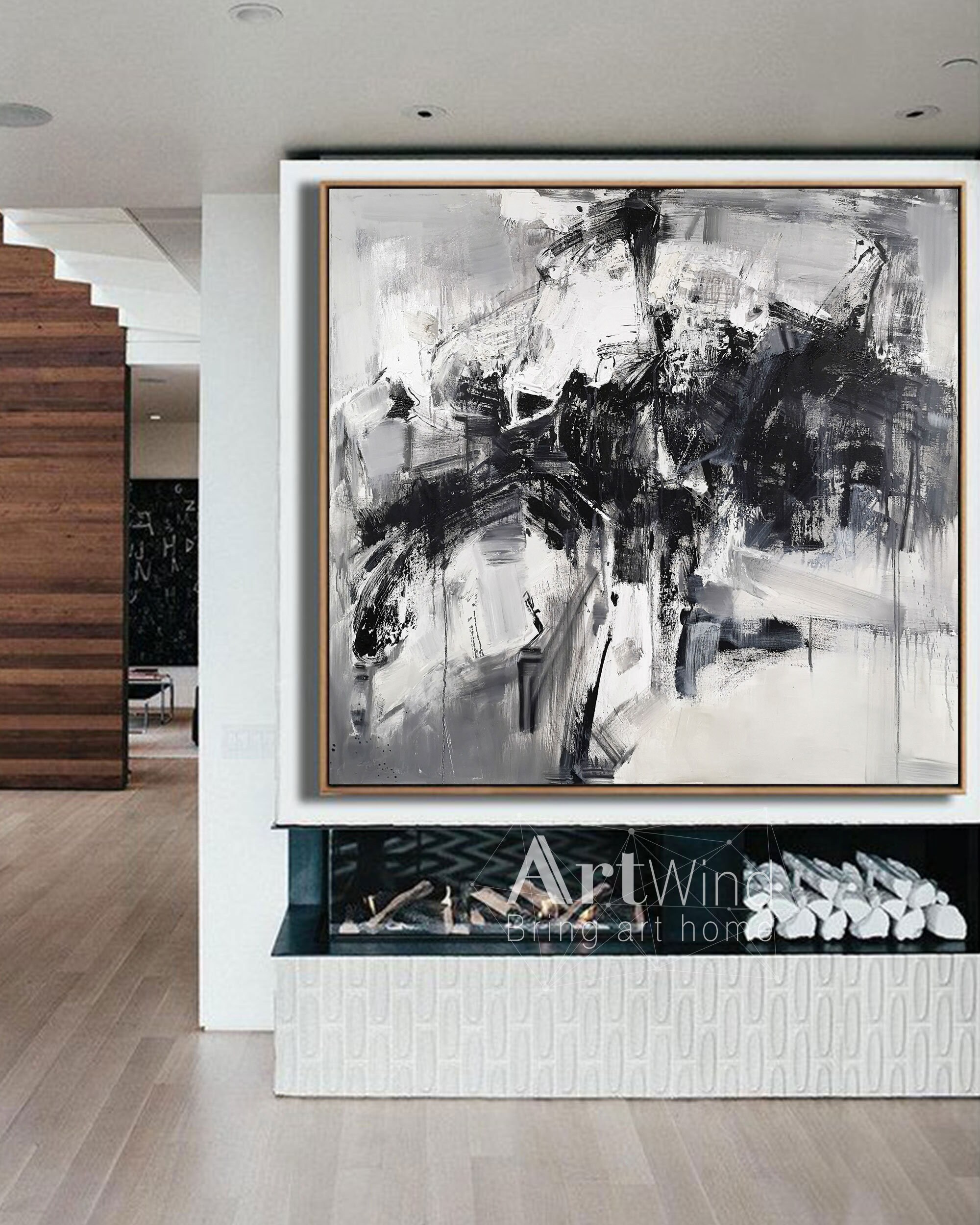 Huge Wall Art Oversized Abstract Wall Art Gray Abstract Art Etsy