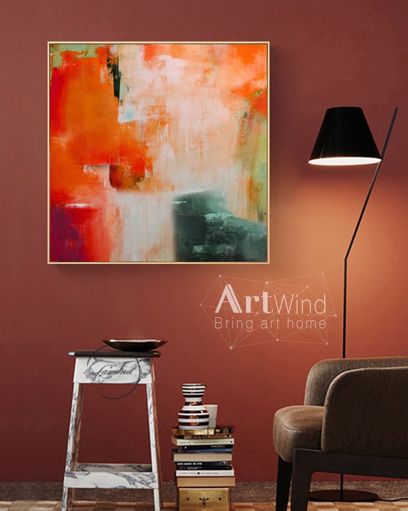 Peinture originale grande peinture colorée du mur d'art | Etsy