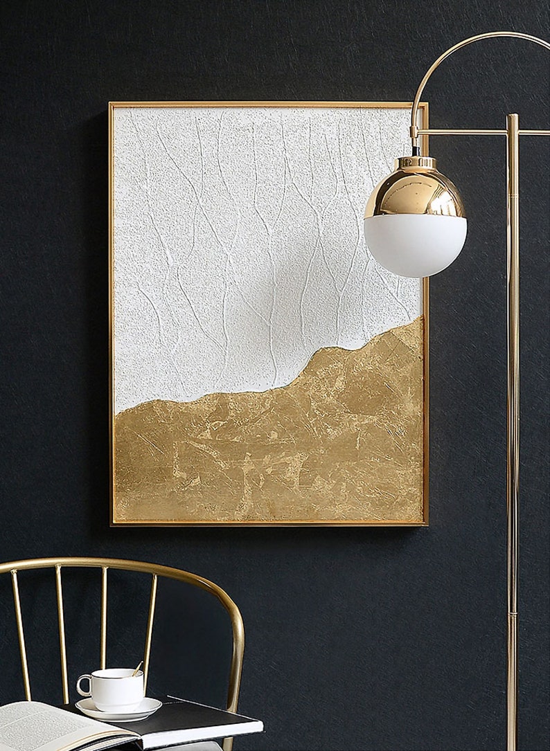 Large White Acrylic Painting Abstract Canvas Art White Etsy