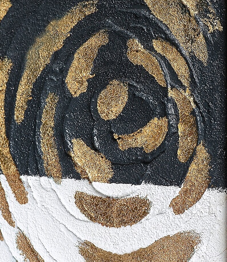 Original Gold Leaf Abstract Painting Gold and Black Abstract | Etsy