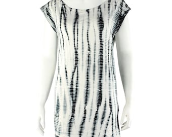 Losvallende jurk - Lange blouse - Batik - Tie-dye - Bamboe