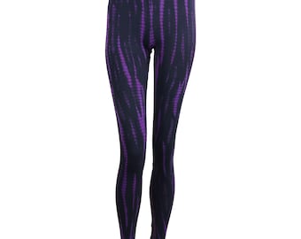 Leggings - Batik - Bamboe - zwart - paars