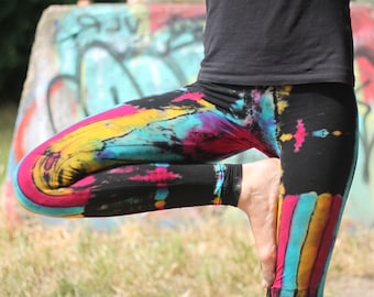 Leggings - Batik - Birch - black - colorful